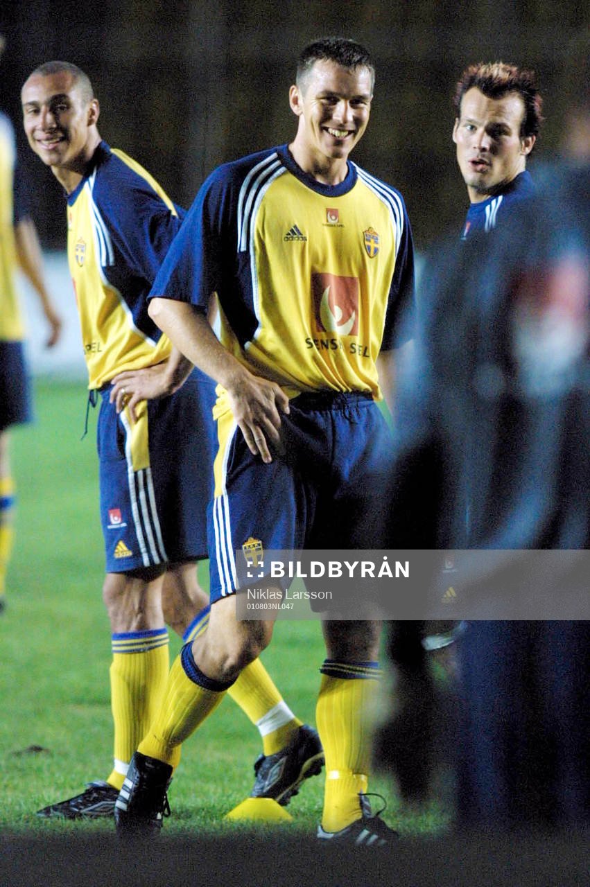  Patrik Andersson, Henrik Larsson och Fredrik Ljungberg.