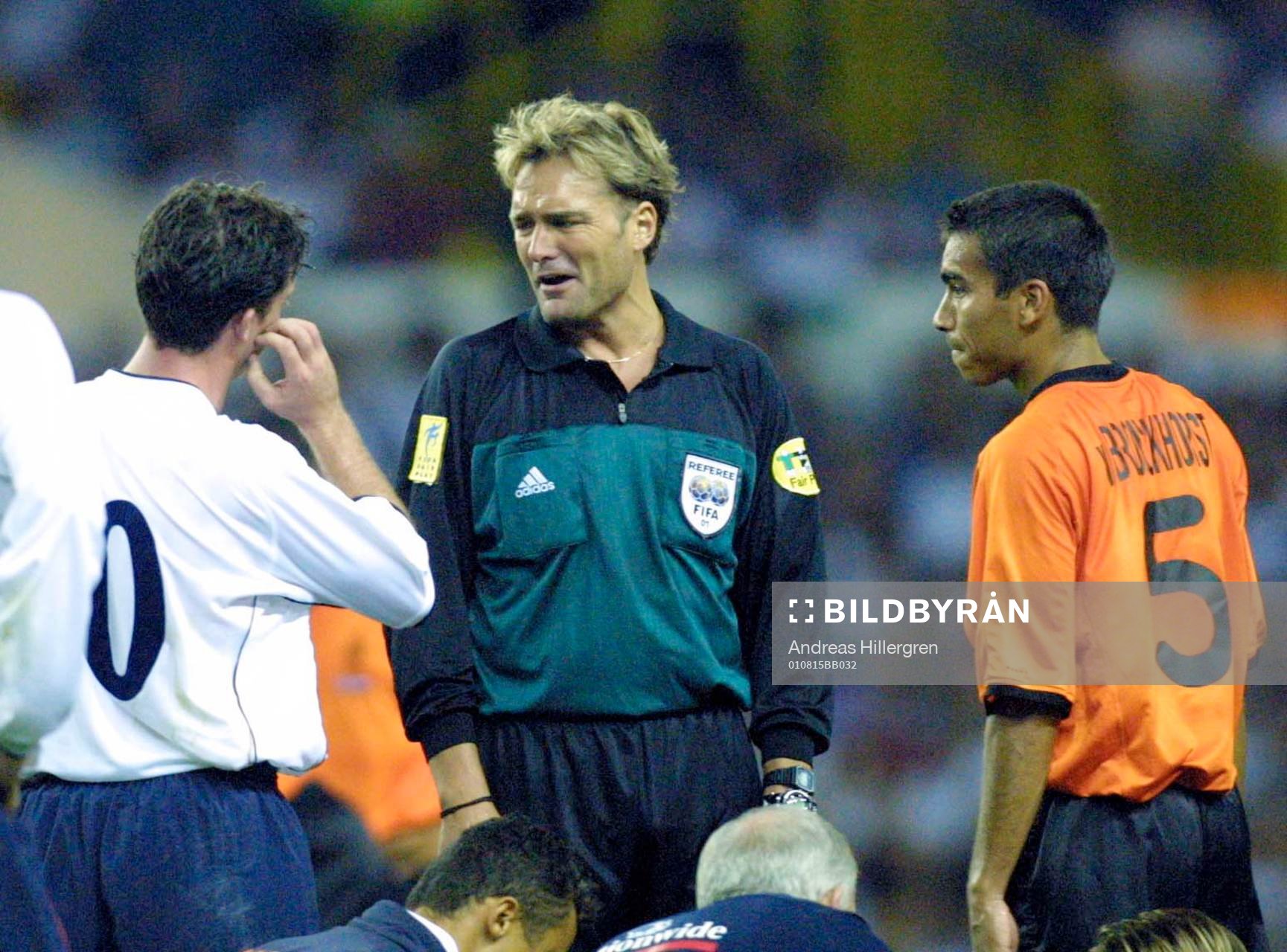 Fotboll, England - Holland, Anders Frisk, domare