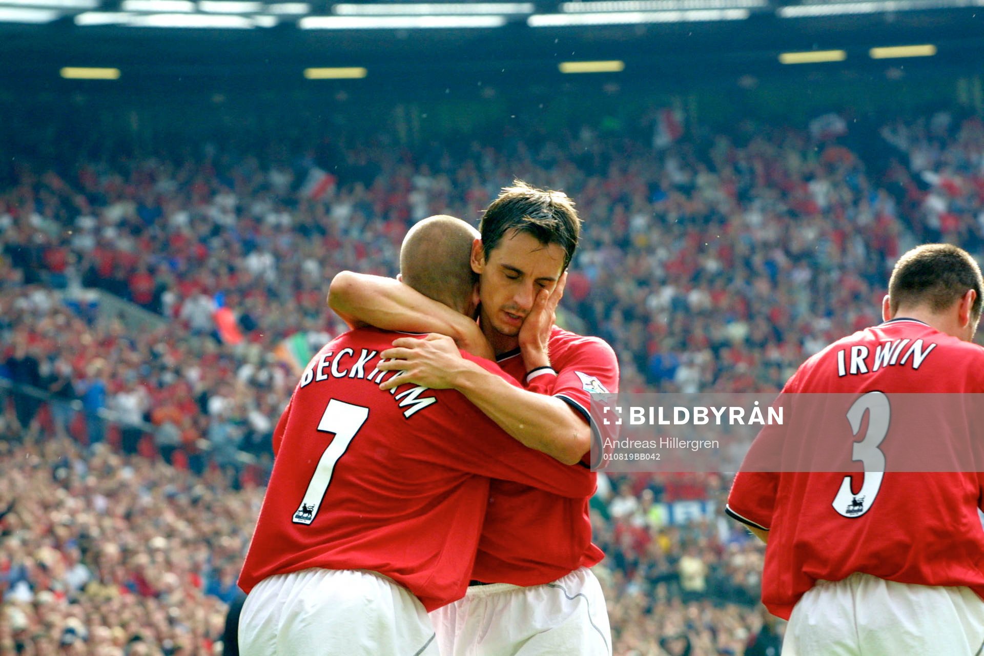 Fotboll, Manchester United - Fulham, David Beckham, Gary