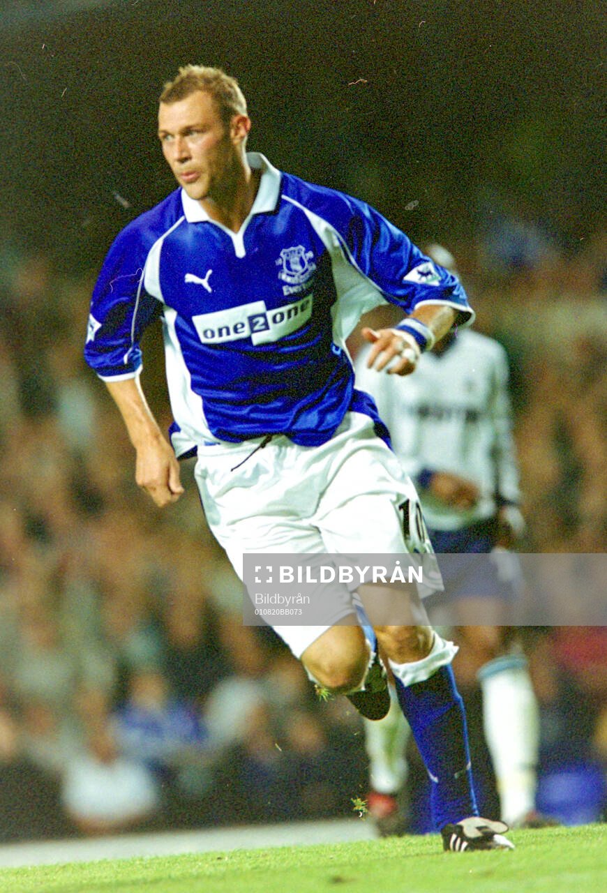 Football, Premier League 2000-2001, Everton - Tottenham: Duncan Ferguson of Everton.