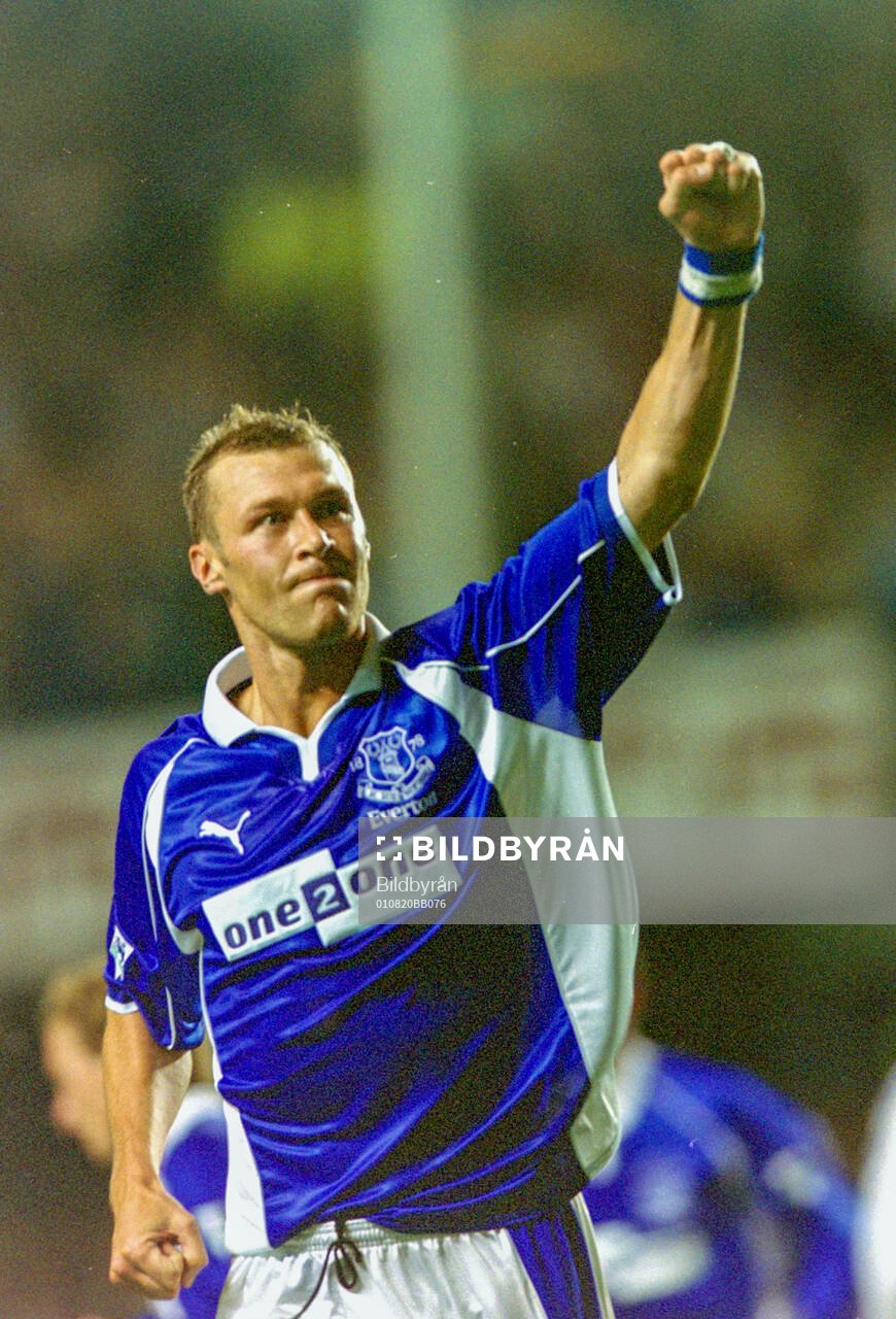 Football, Premier League 2000-2001, Everton - Tottenham: Duncan Ferguson of Everton.