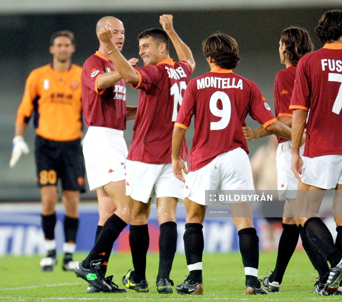 fotboll, italiensk, Walter Adrian Samuel, Roma, jubel