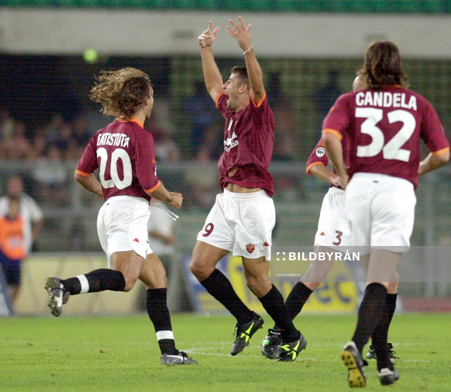 fotboll, italiensk, Walter Adrian Samuel, Roma, jubel