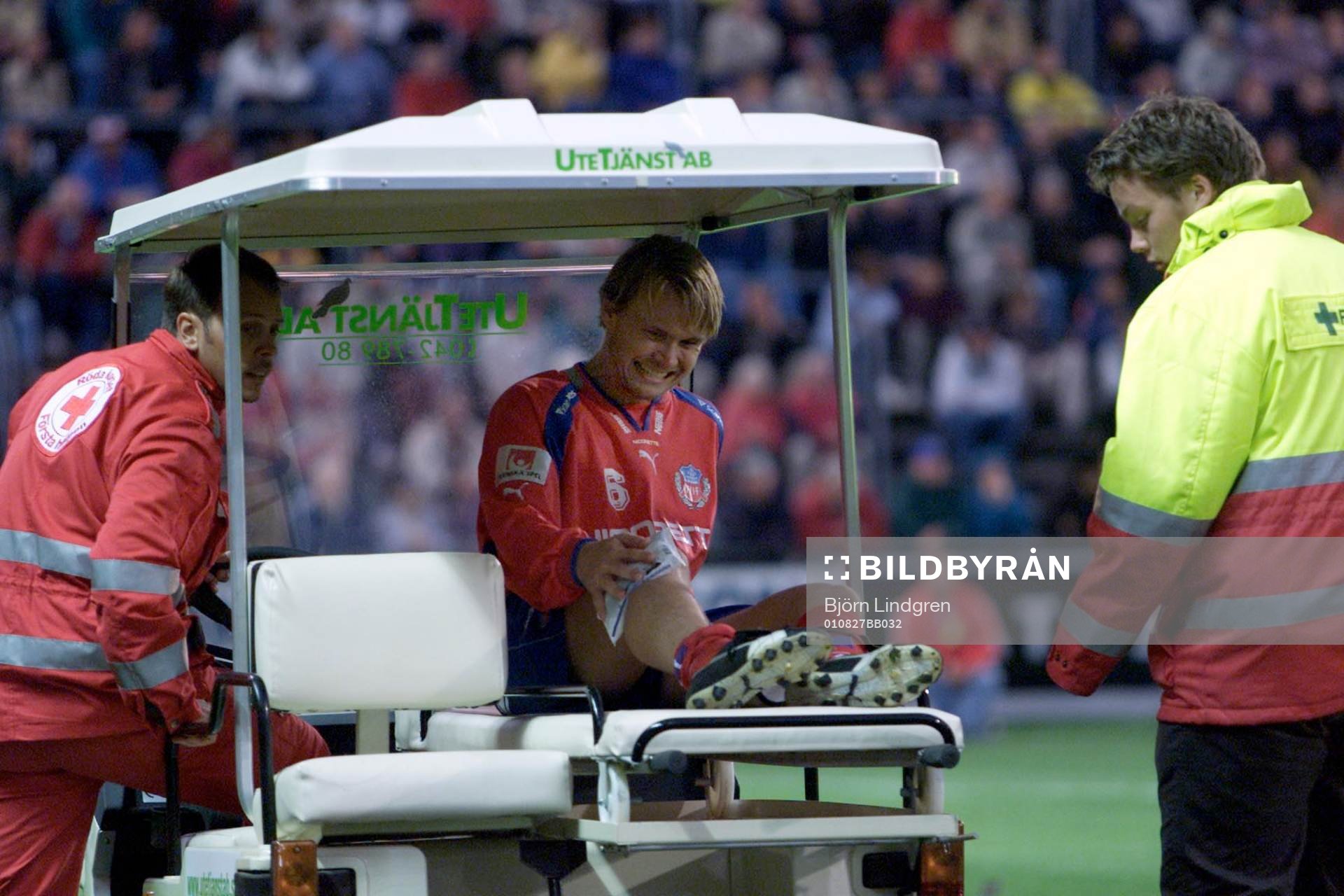 Björn Johansen skadades i 55: minuten