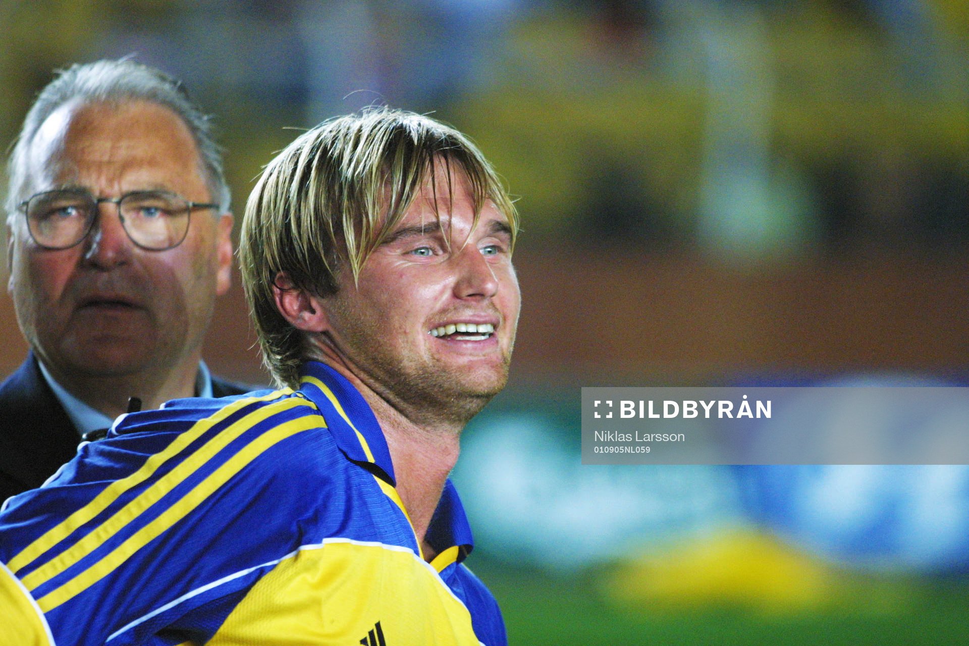  Andreas Andersson, Sverige jublar efter segern.