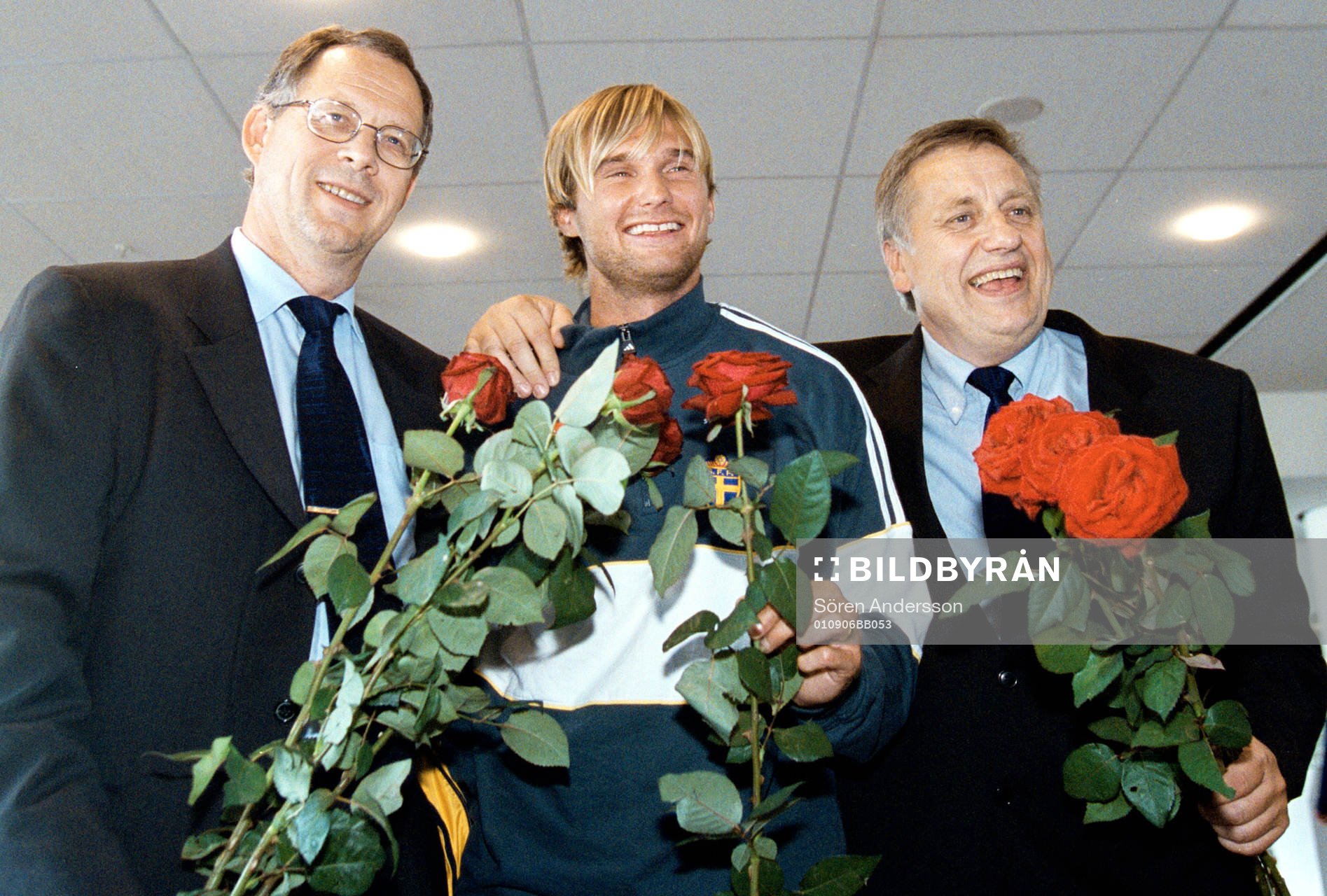 Tommy Söderberg och Lars Lagerbäck, förbundskapten