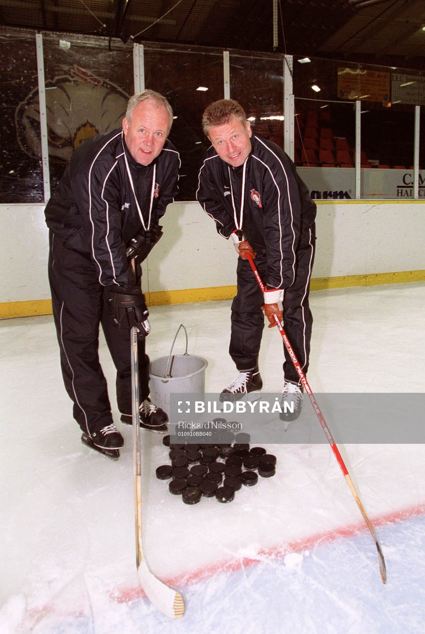 Tränarna Gunnar Johansson och Per Bäckman