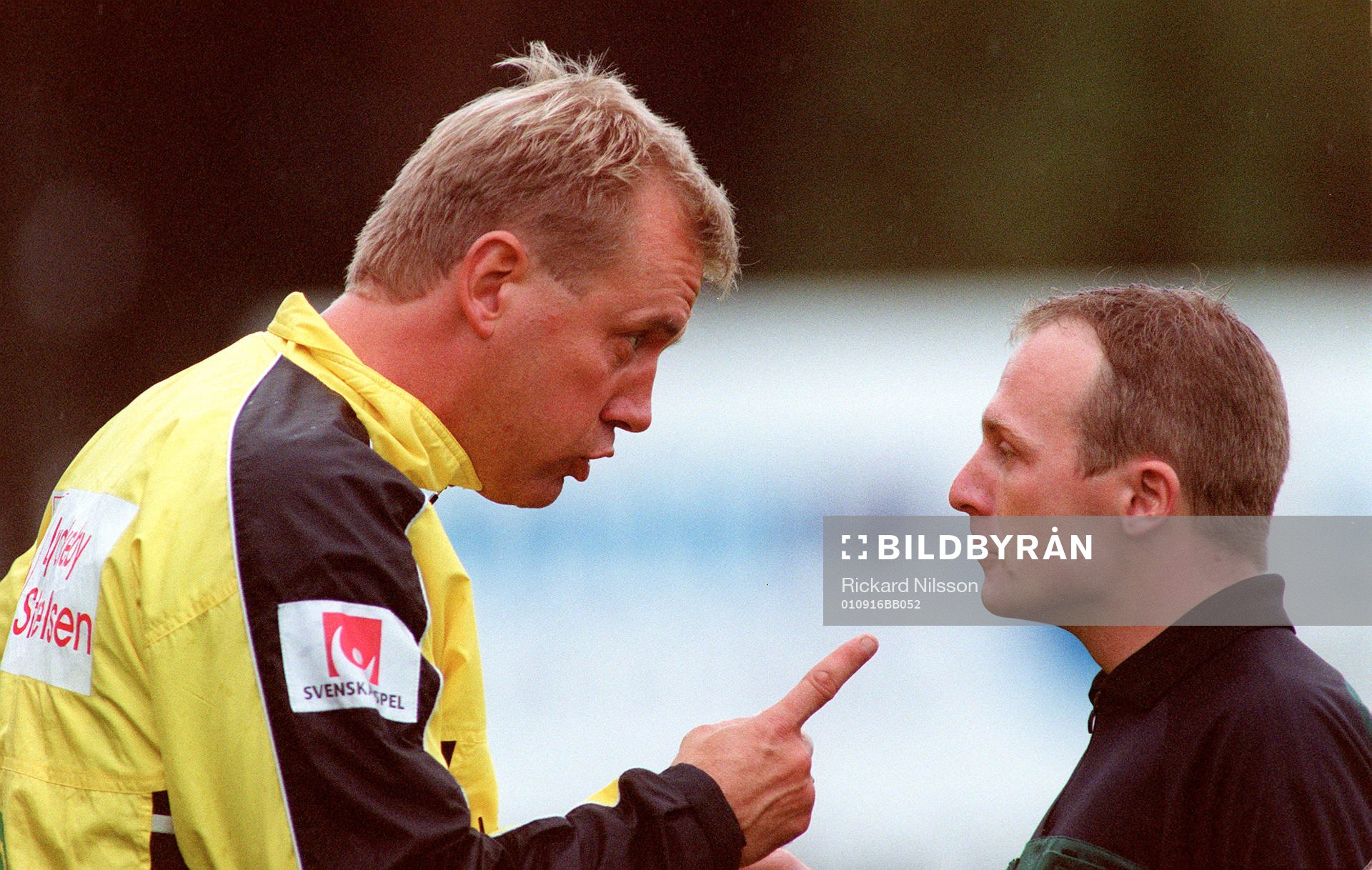 Hans Larsson, tränare i Mjällby har ett och annat att