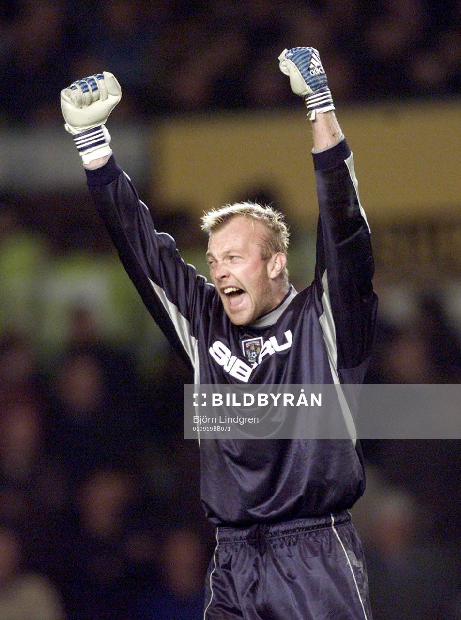Fotboll, engelsk, Magnus Hedman, Coventry, jubel