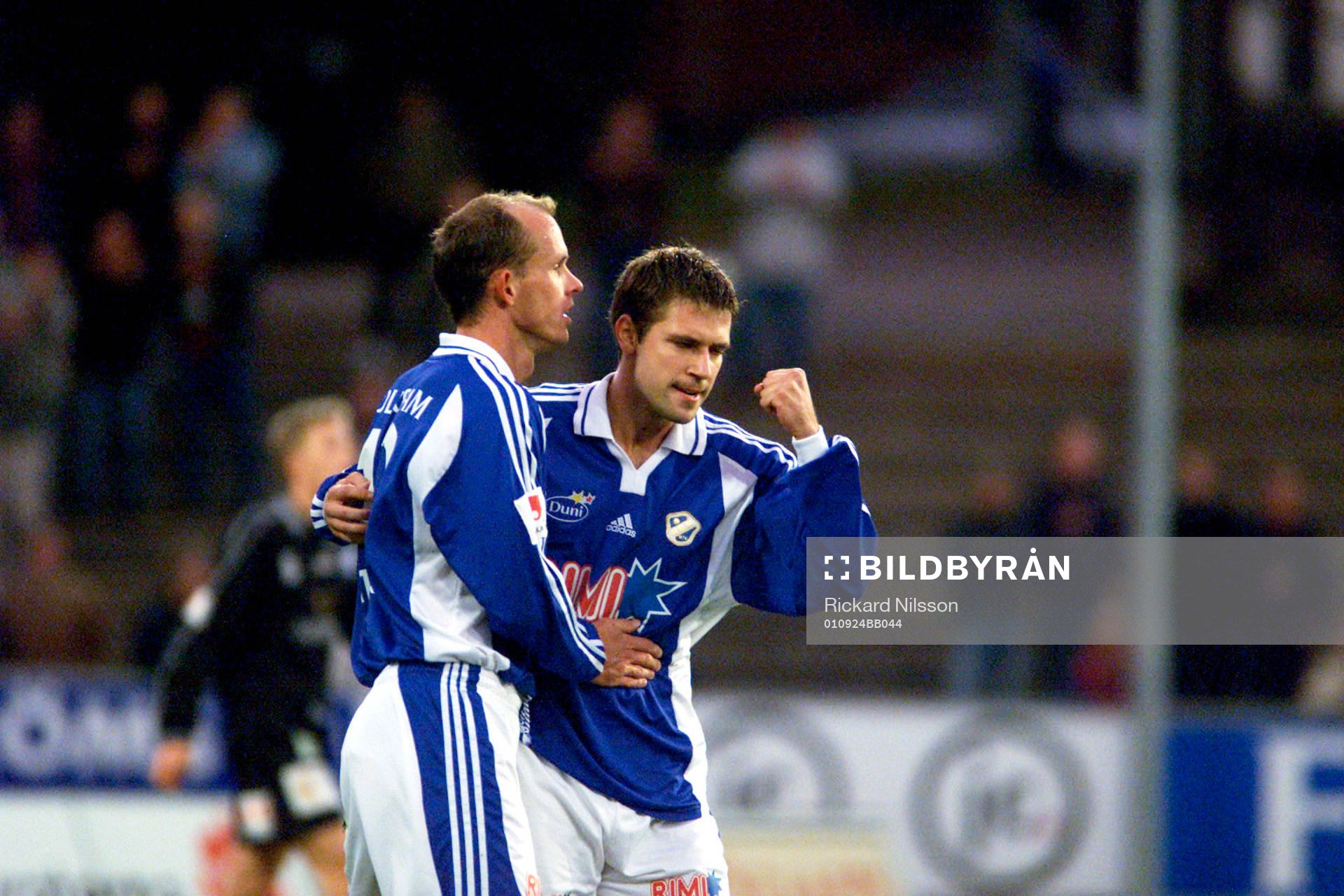 Halmstads två målskyttar, Henrik Bertilsson och Stefan