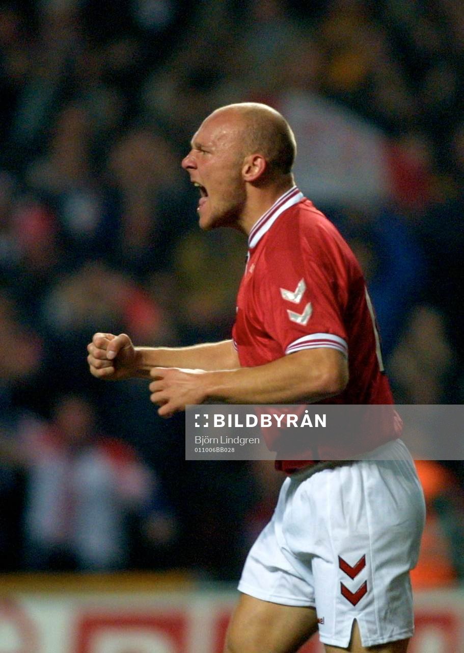 Fotboll, VM-kval, Thomas Grevesen, Danmark, jubel