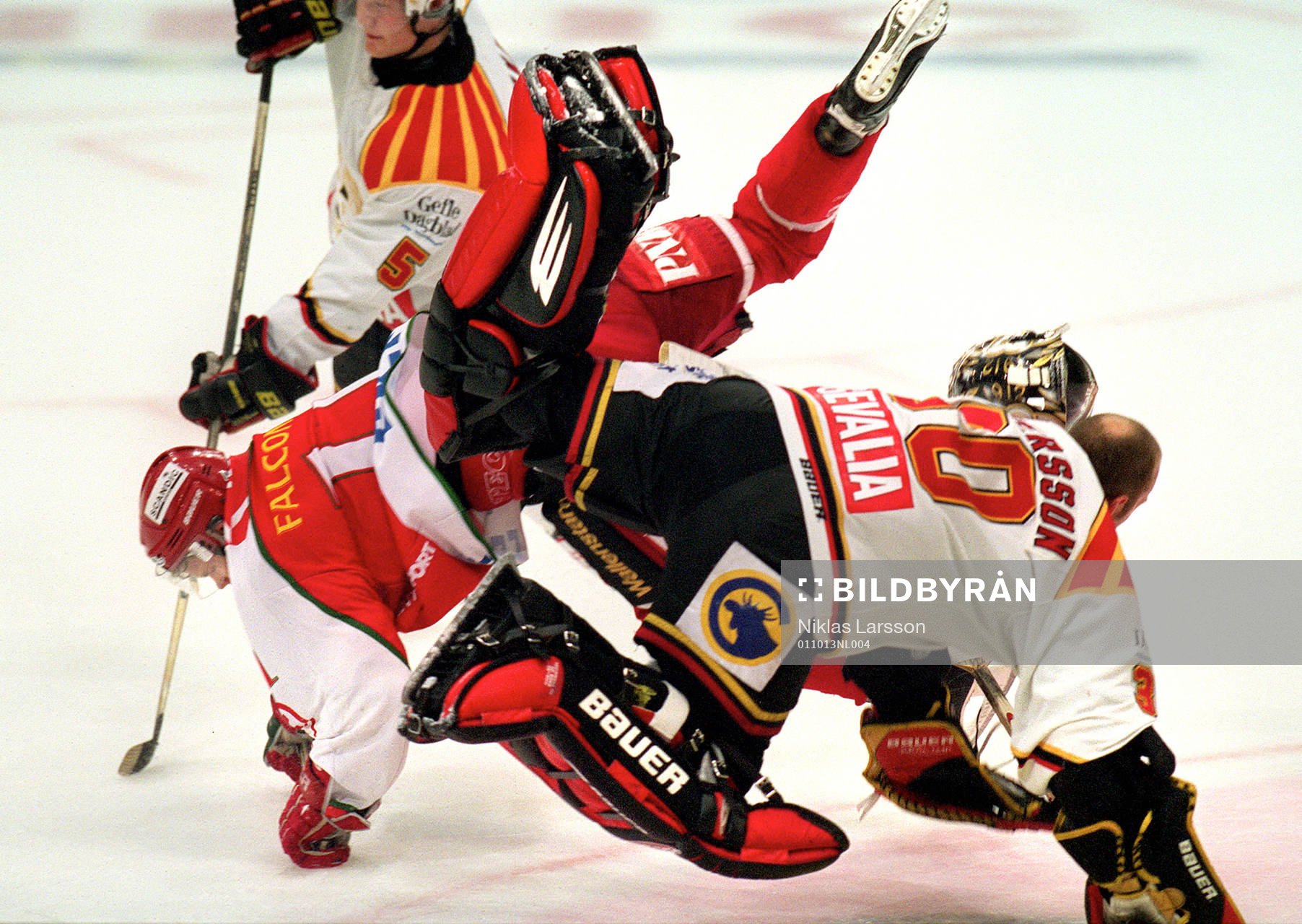Brynäs målvakt Mattias Pettersson och Magnus Kahnberg?,