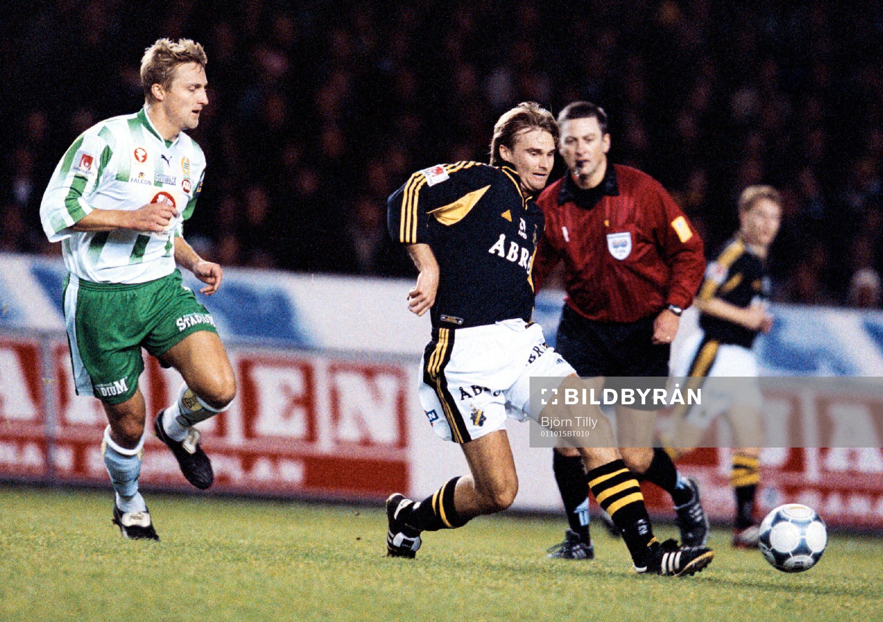 Fotboll, Allsvenskan, AIK - Hammarby. Jonas Stark, Hammarby