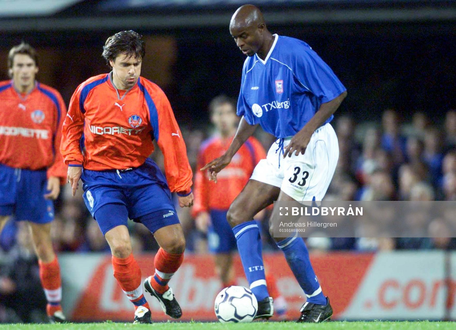 Lars Bakkerud, Helsingborg och Findi George, Ipswich