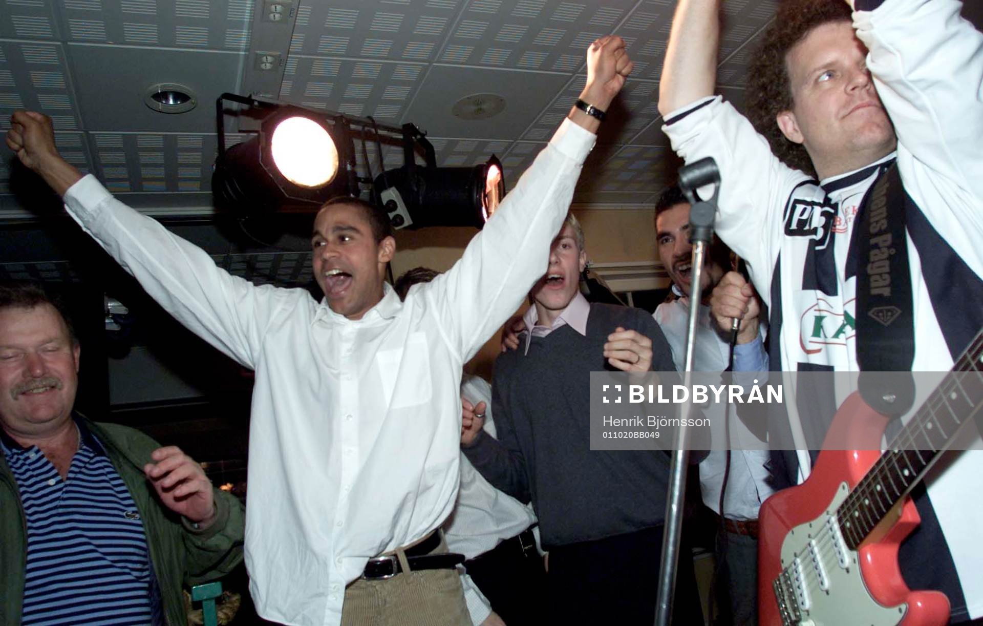 Fotboll, superettan, Daniel Nannskog och Landskrona firar