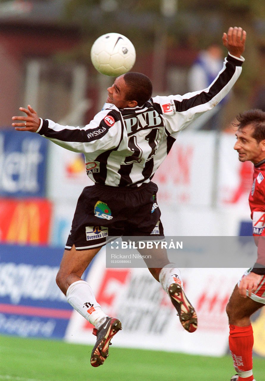 landskrona är klara för Allsvenskan. Matchens gigant var