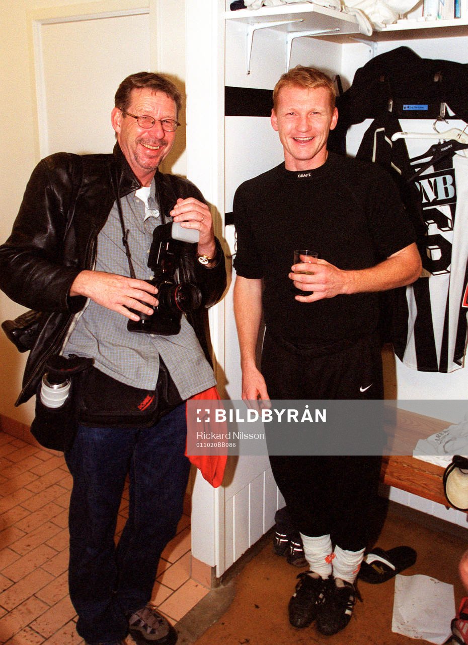 Fotograf Roland Bengtsson och Urban Stoltz, tränare i
