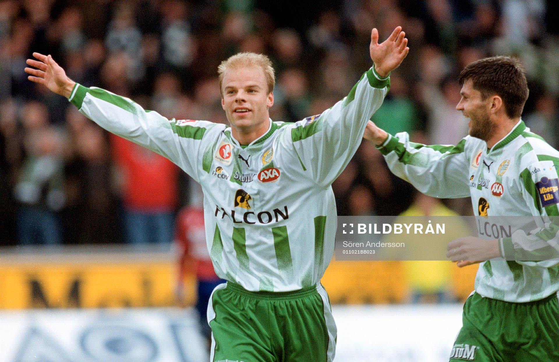 Andreas Hermansson och Trym Bergman, Hammarby, jubel