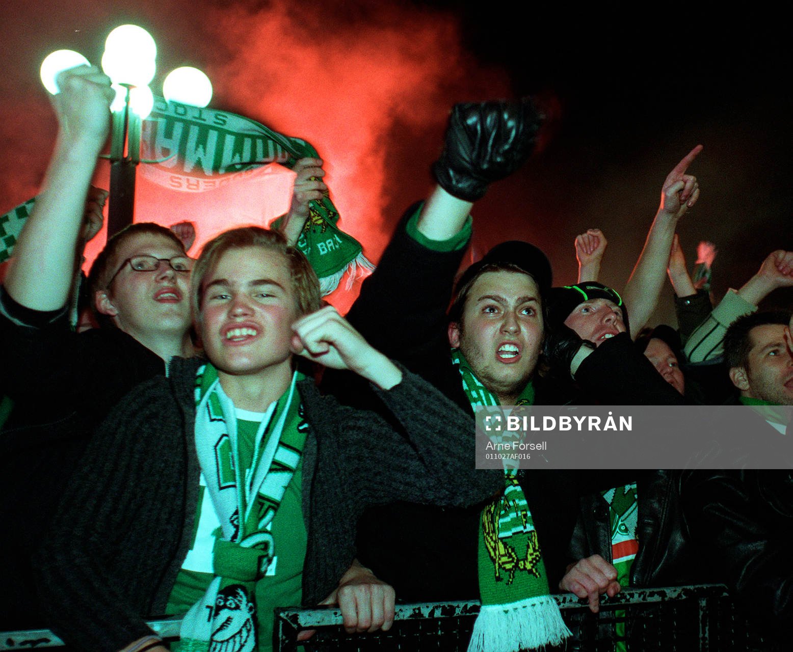 Fans firar SM-guldet…