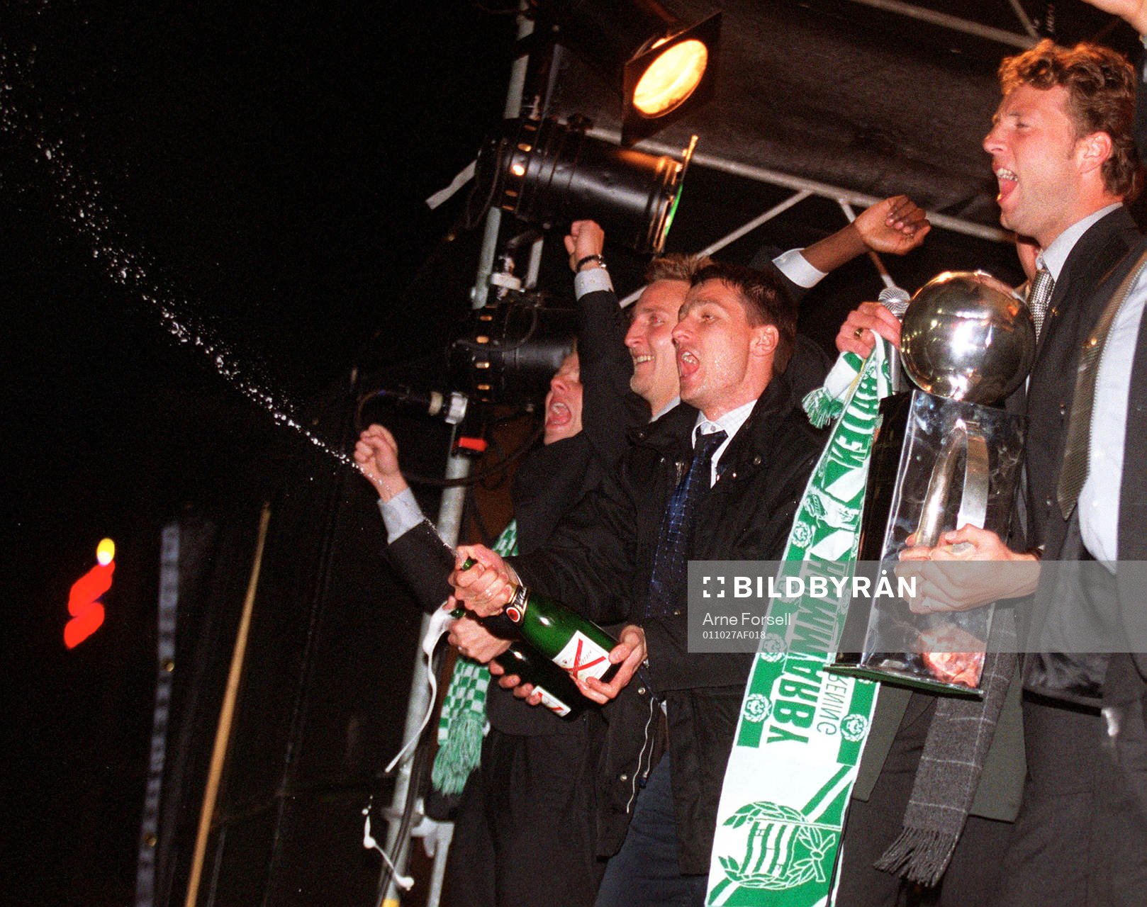 Fotboll, Hammarby, firar SM-guldet…