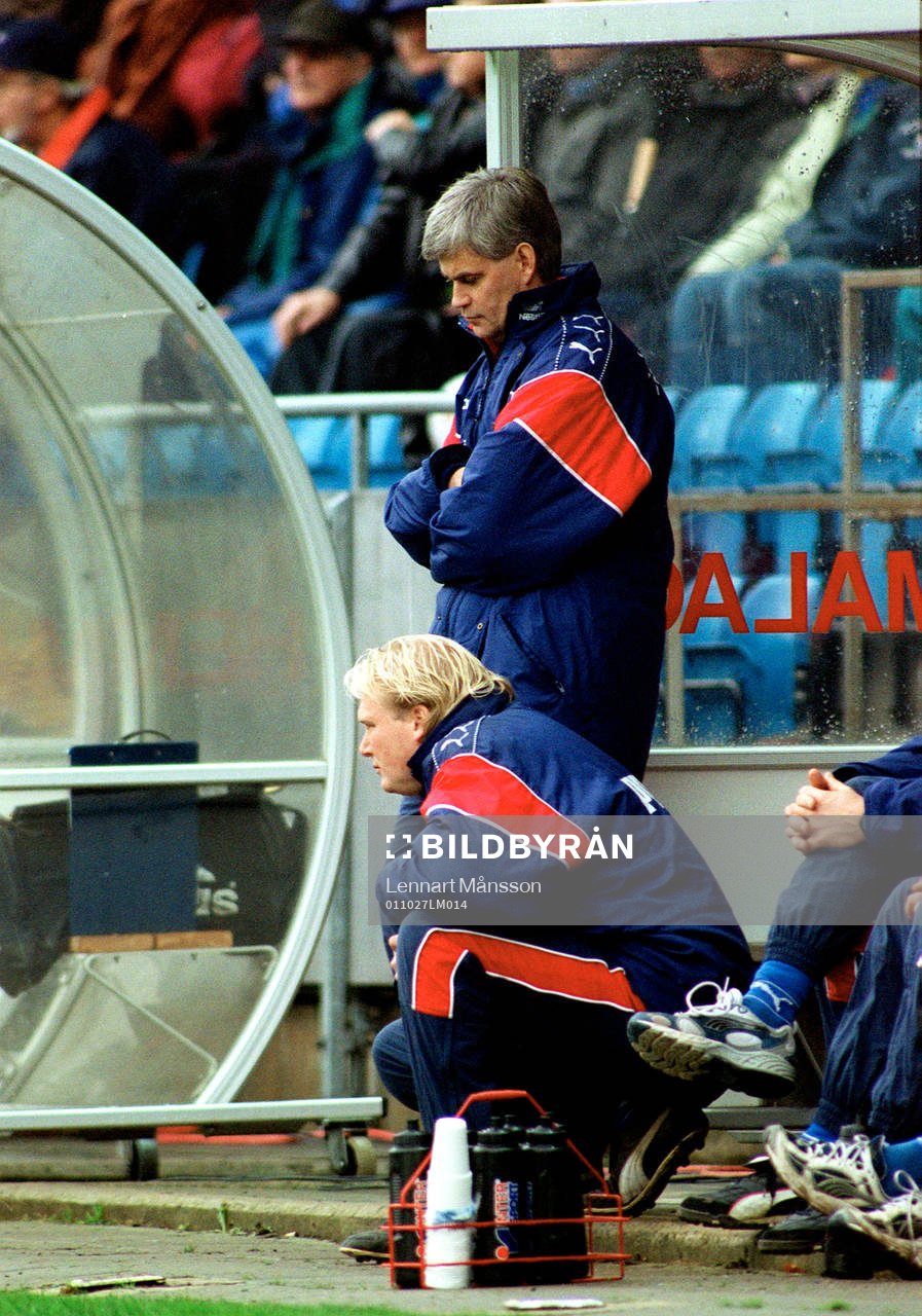 Nanne Bergstrand, tränare och Jörgen Lennartsson,