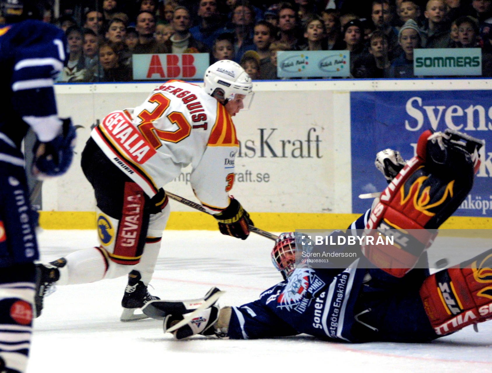 Kenneth Bergqvist, Brynäs gör mål på Mikael Sandberg,