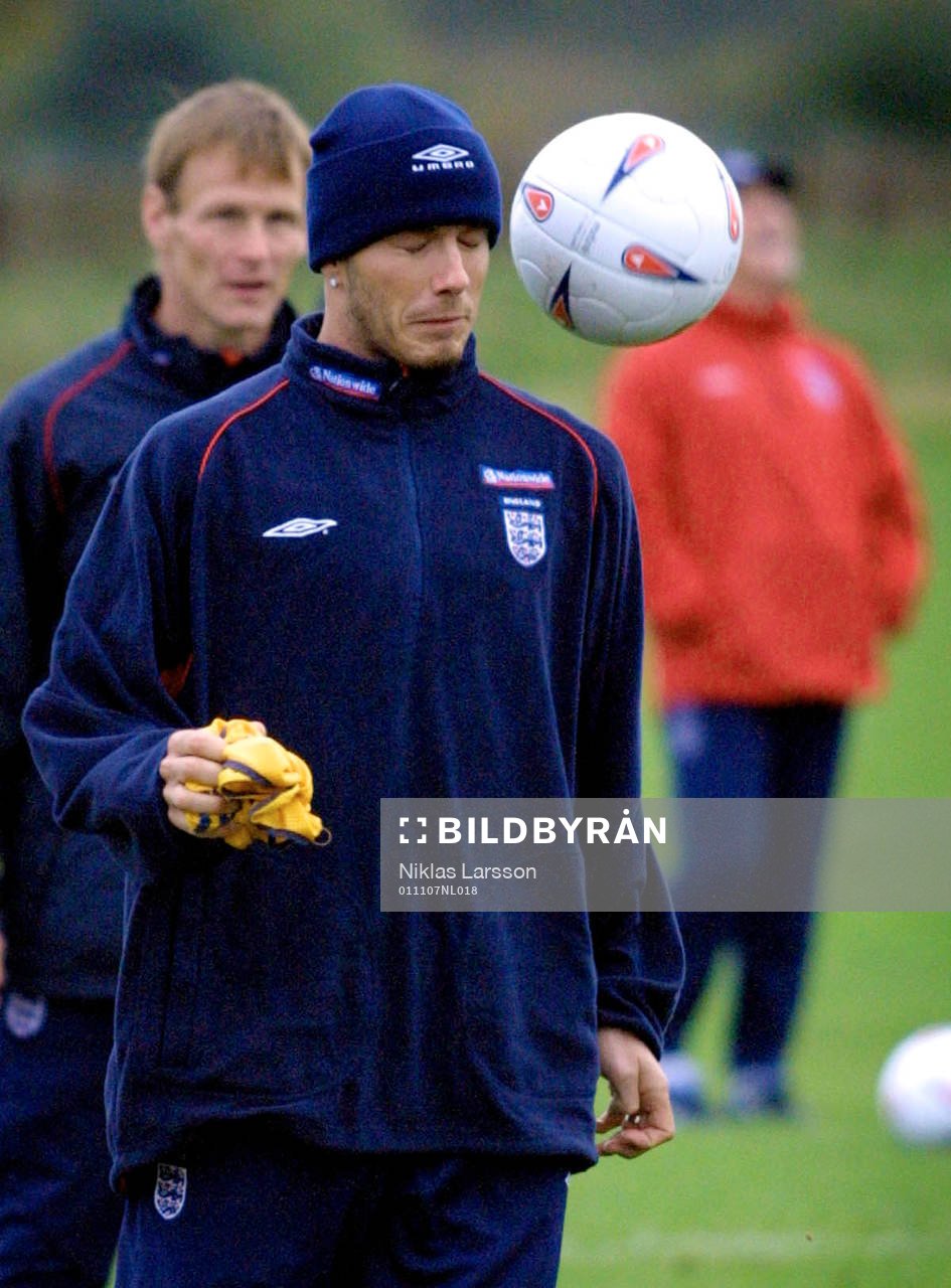 David Beckham och Teddy Sheringham, England