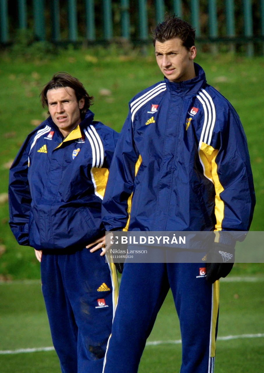 Fotboll,  Yksel Osmanovski och Zlatan Ibrahimovic, Sverige