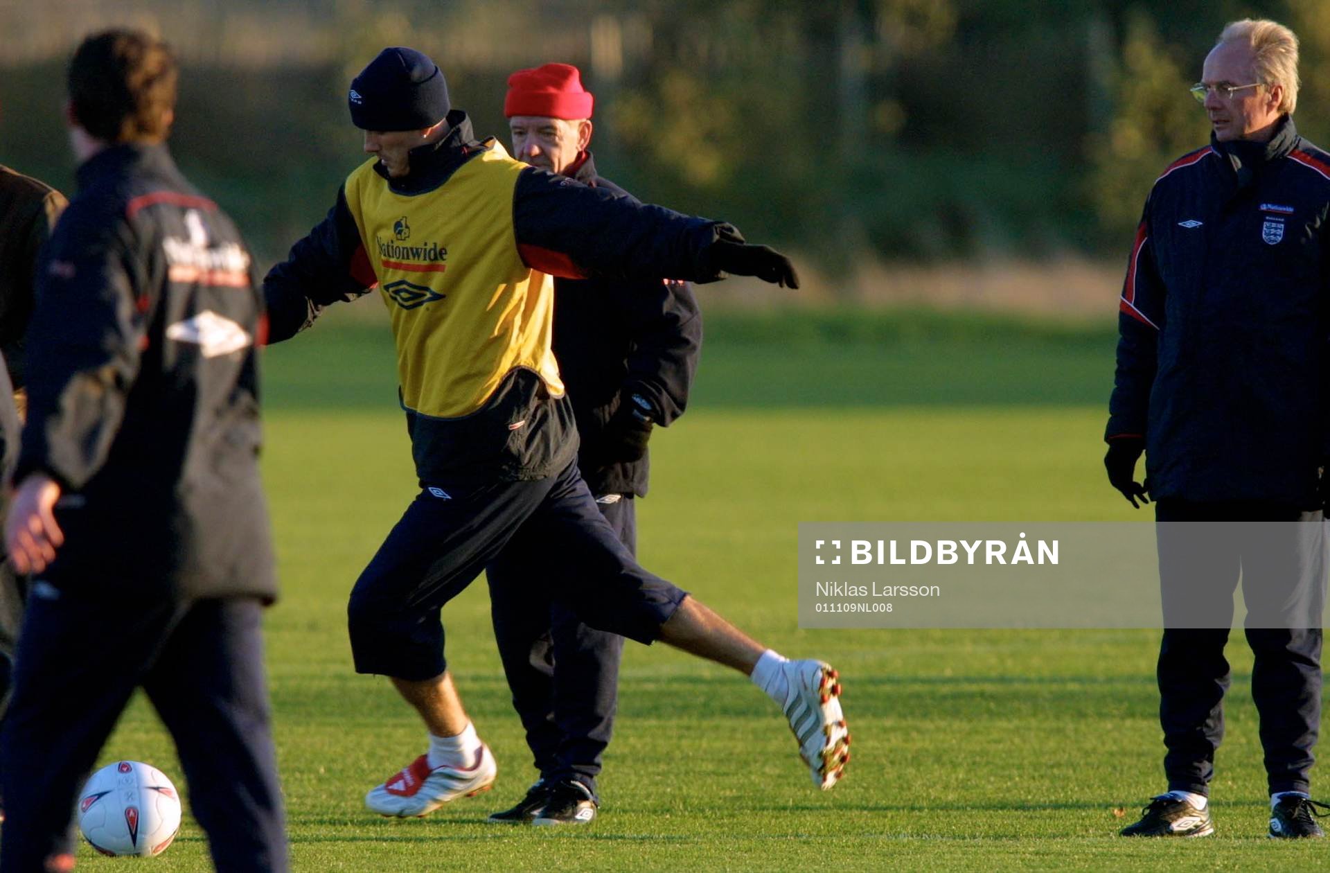 Fotboll, Englands träning, David Beckham, Tord Grip och