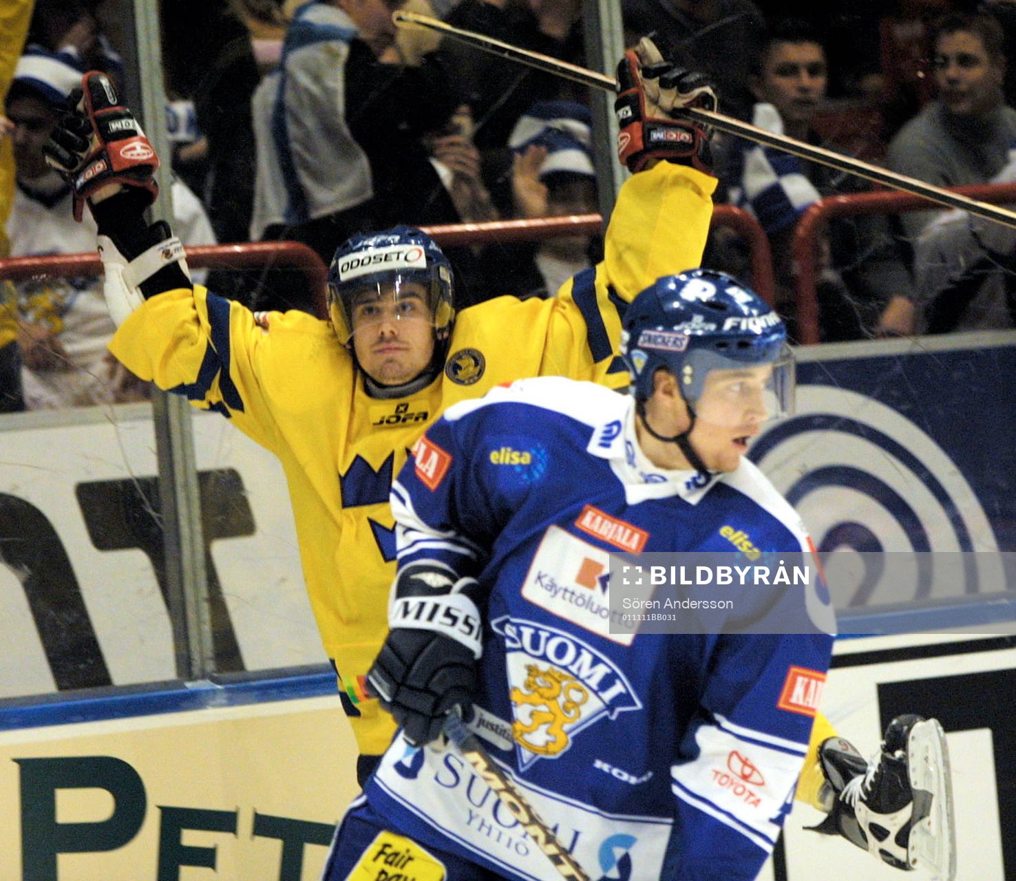Fyramålsskytten Henrik Zetterberg, Sverige jublar