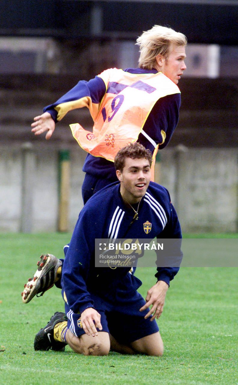 Fotboll, U21, EM-Kval, Förhands, Sverige, Johan Elmander