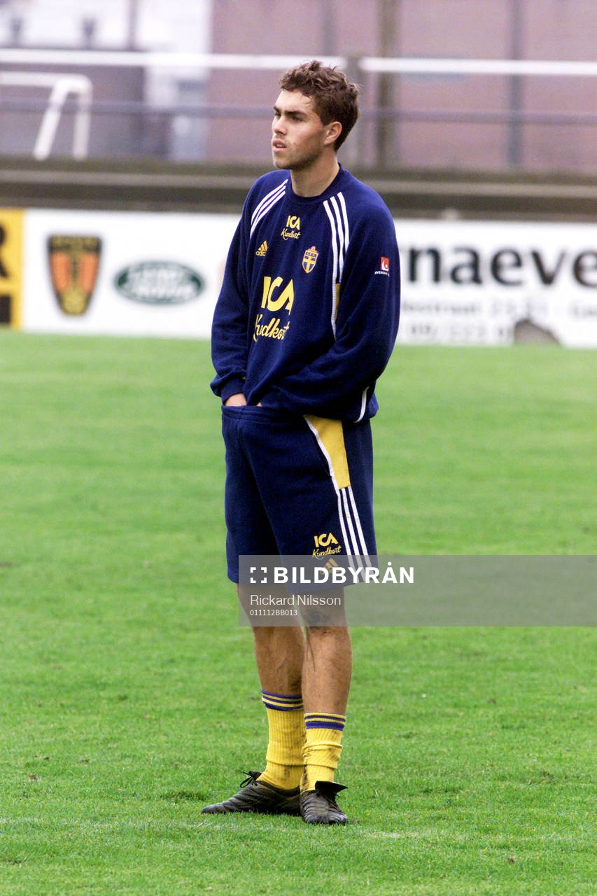 Fotboll, U21, EM-Kval, Förhands, Sverige, Johan Elmander