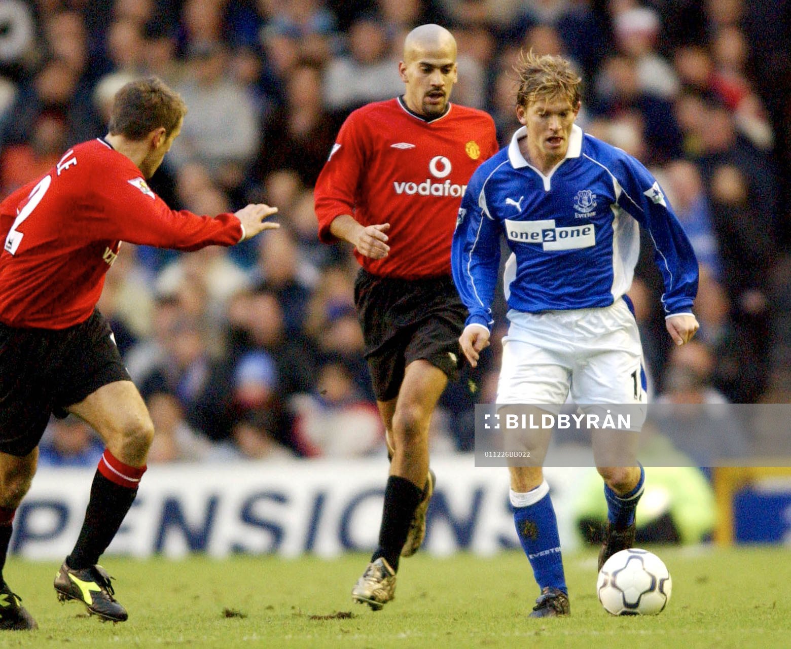 Jesper Blomqvist, Everton, Juan Sebastian Veron och Phil