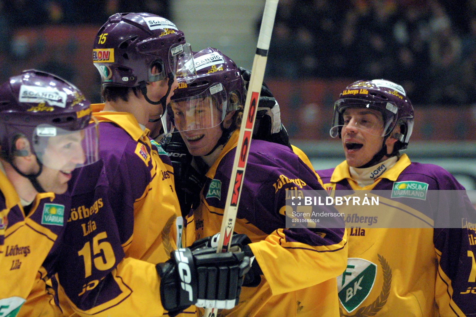 Pär Bäcker, Färjestad, jubel