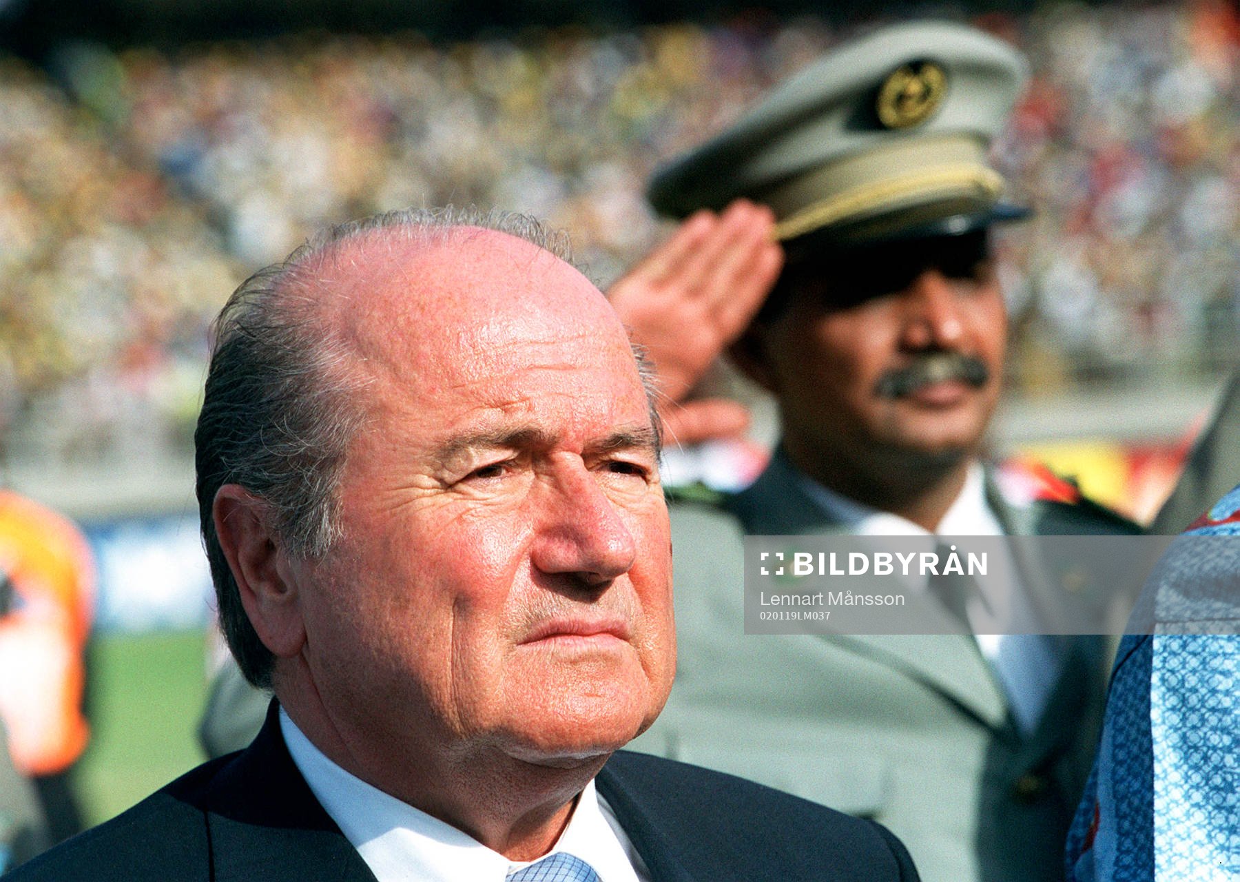  Sepp Blatter, ordförande i Internationella Fotbollförbundet.