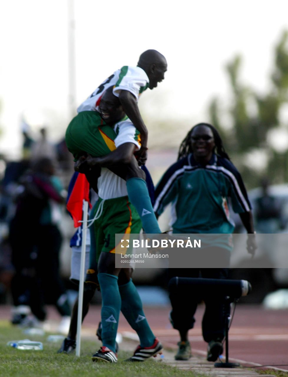 Egypten - Senegal. Lamine Diatta, Senegal och coachen Mitsu