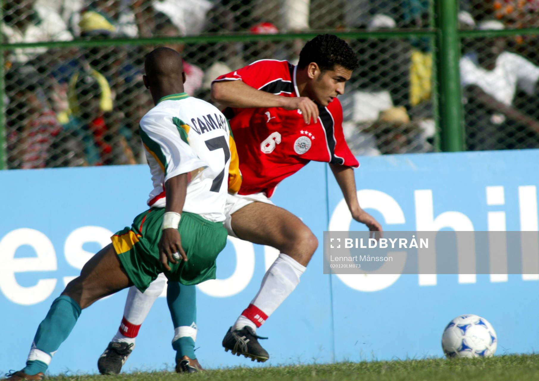 Egypten - Senegal. Hany Saig, Egypten förbi Henri Camara,