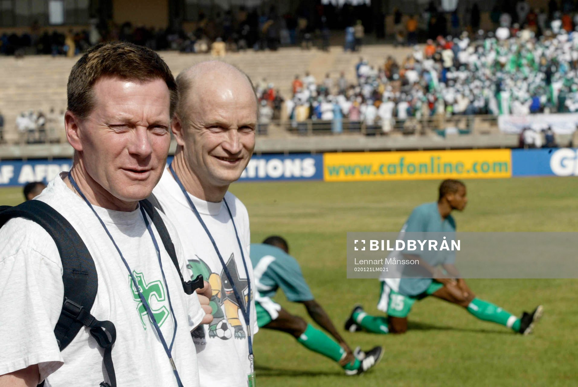  De svenska spionerna Thomas Lyth och Tore Lennartsson är på plats när Nigeria spelar.