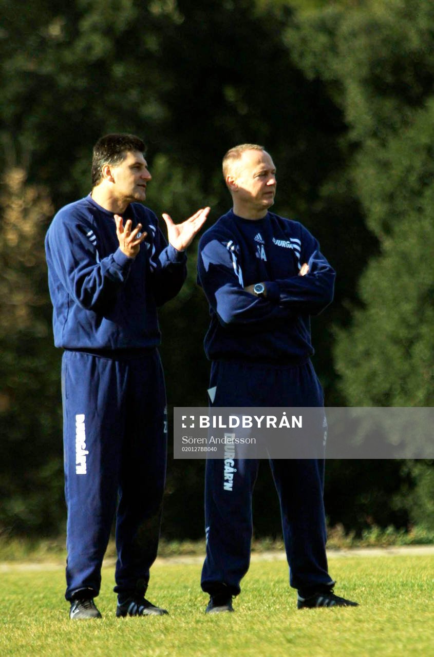 Zoran Lukic och Sören Åkerby, tränare Djurgården