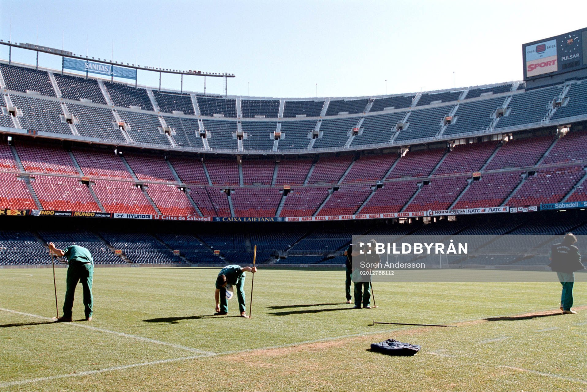 Städning av Nou Camp Barcelona