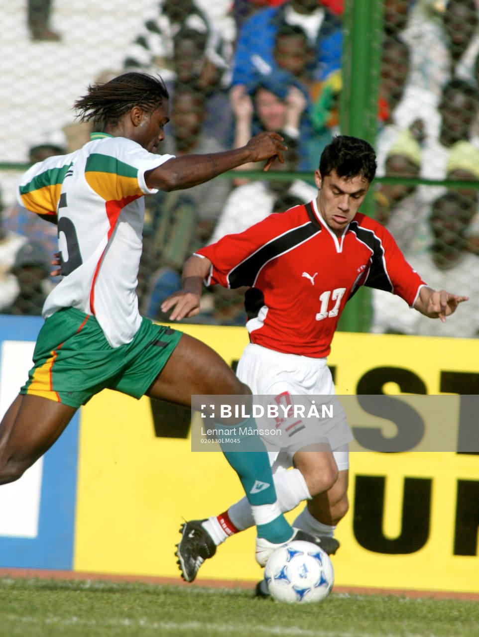 Egypten - Senegal. Alassani S. Diao, Senegal mot Ahmed