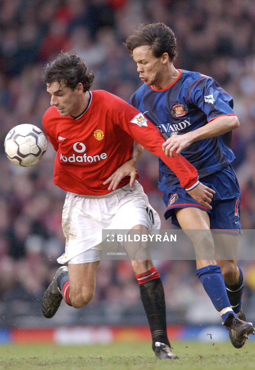 Joachim Björklund,  Sunderland och Ruud Van Nistelrooy,