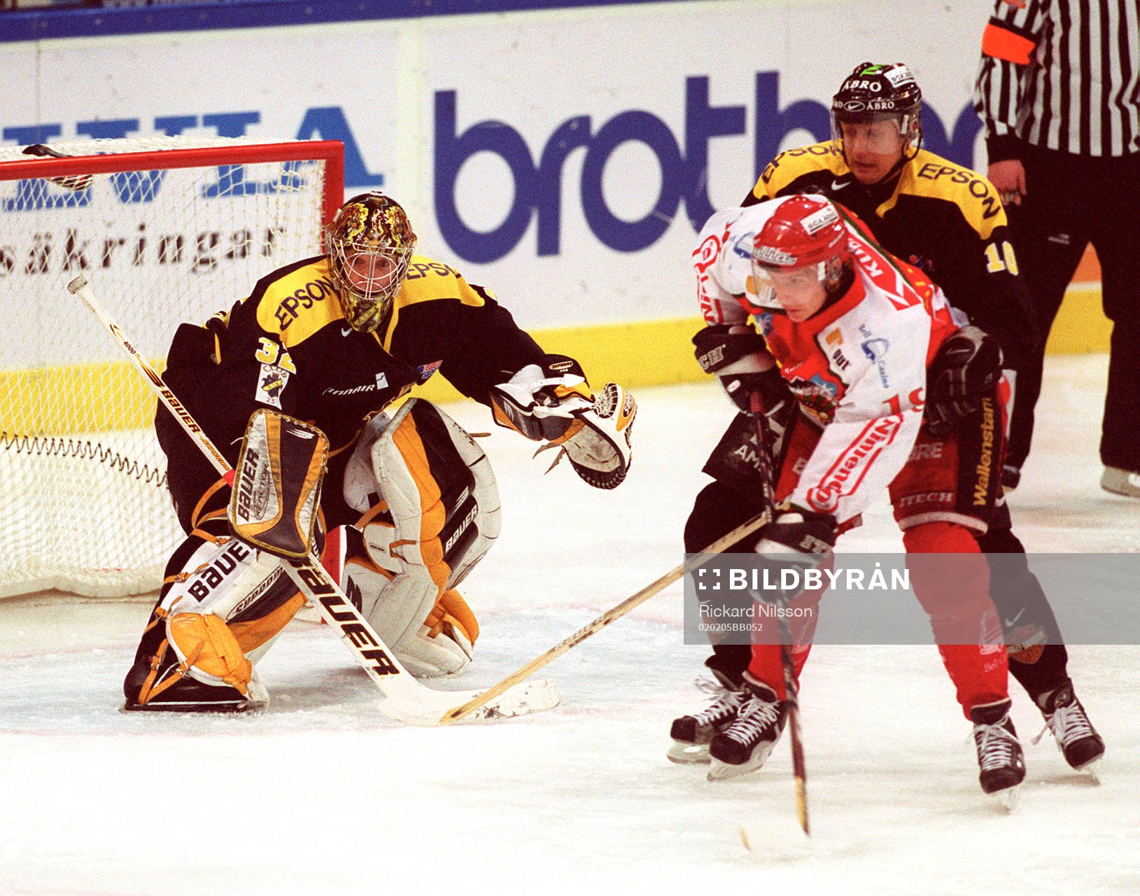 Mike Valley, målvakt AIK och Jari Tolsa, Frölunda och
