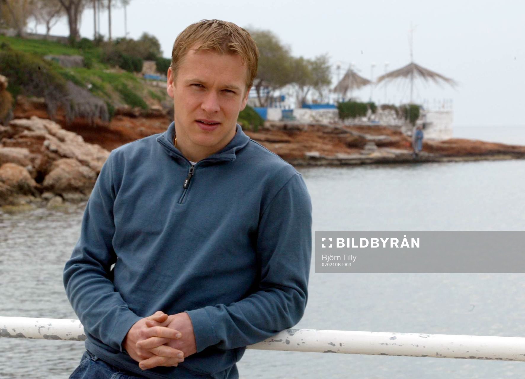 Pär Zetterberg vid stranden i Glifada