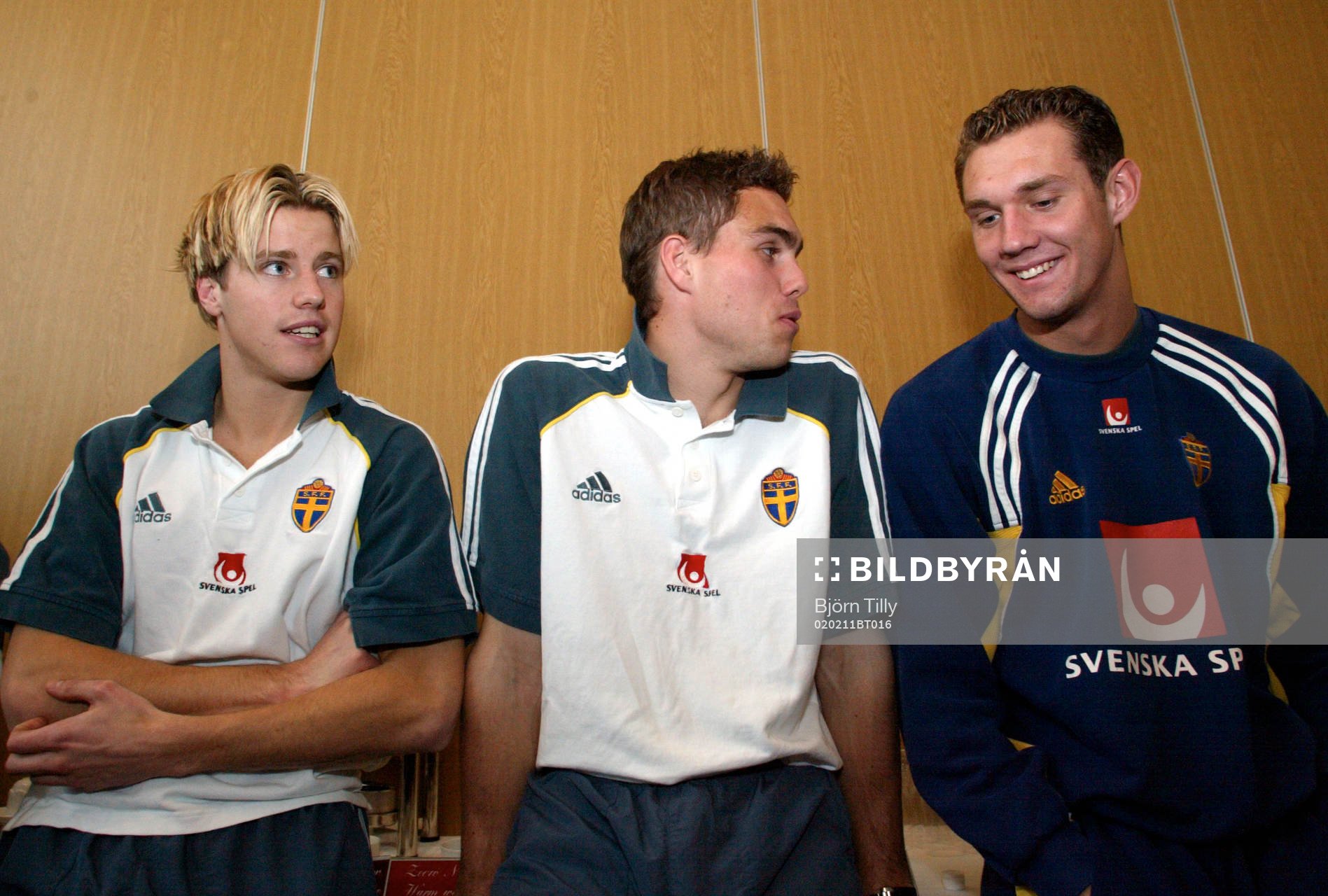 tre debutanter Pontus Farnerud, Johan Elmander och Andreas