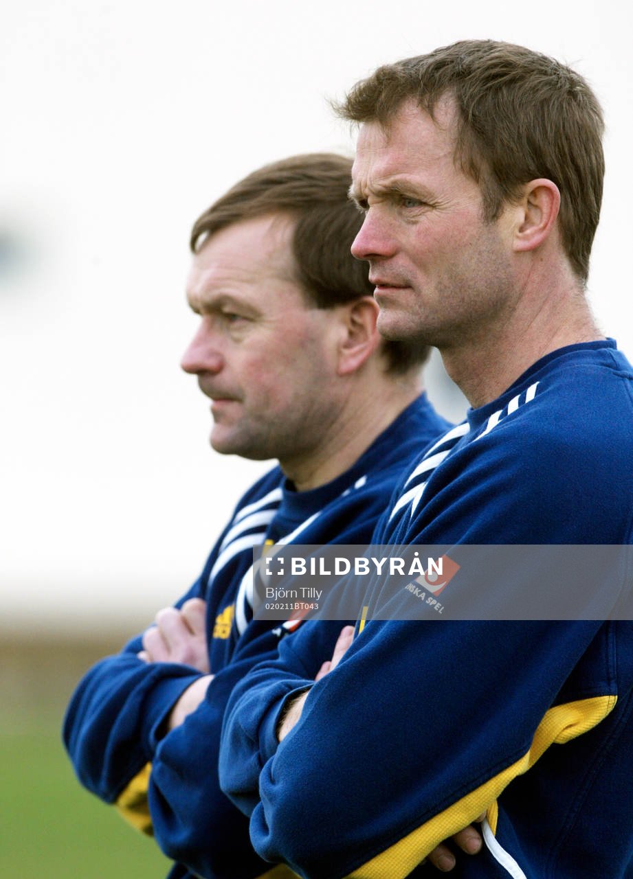 Torbjörn Nilsson, förbundskapten och Stig Fredriksson,