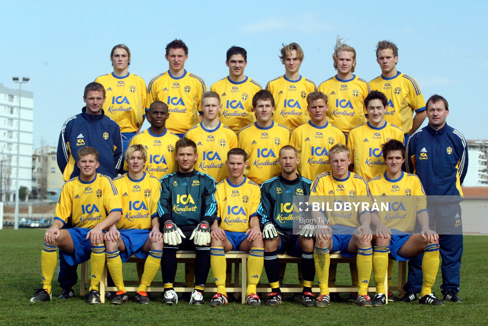 Bakre raden fr v, Lars Nilsson, Kim Källström, Bojan