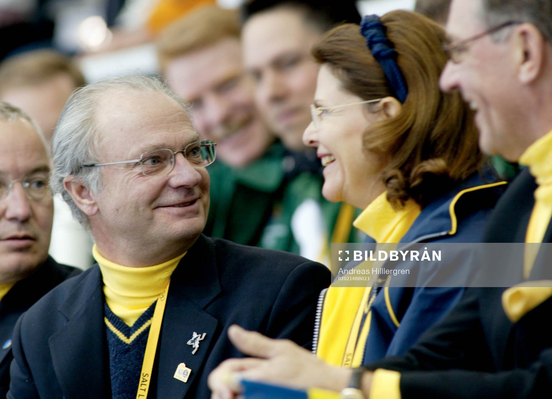OS, Ishockey, Kung Carl XVI Gustaf och drottning Silvia,