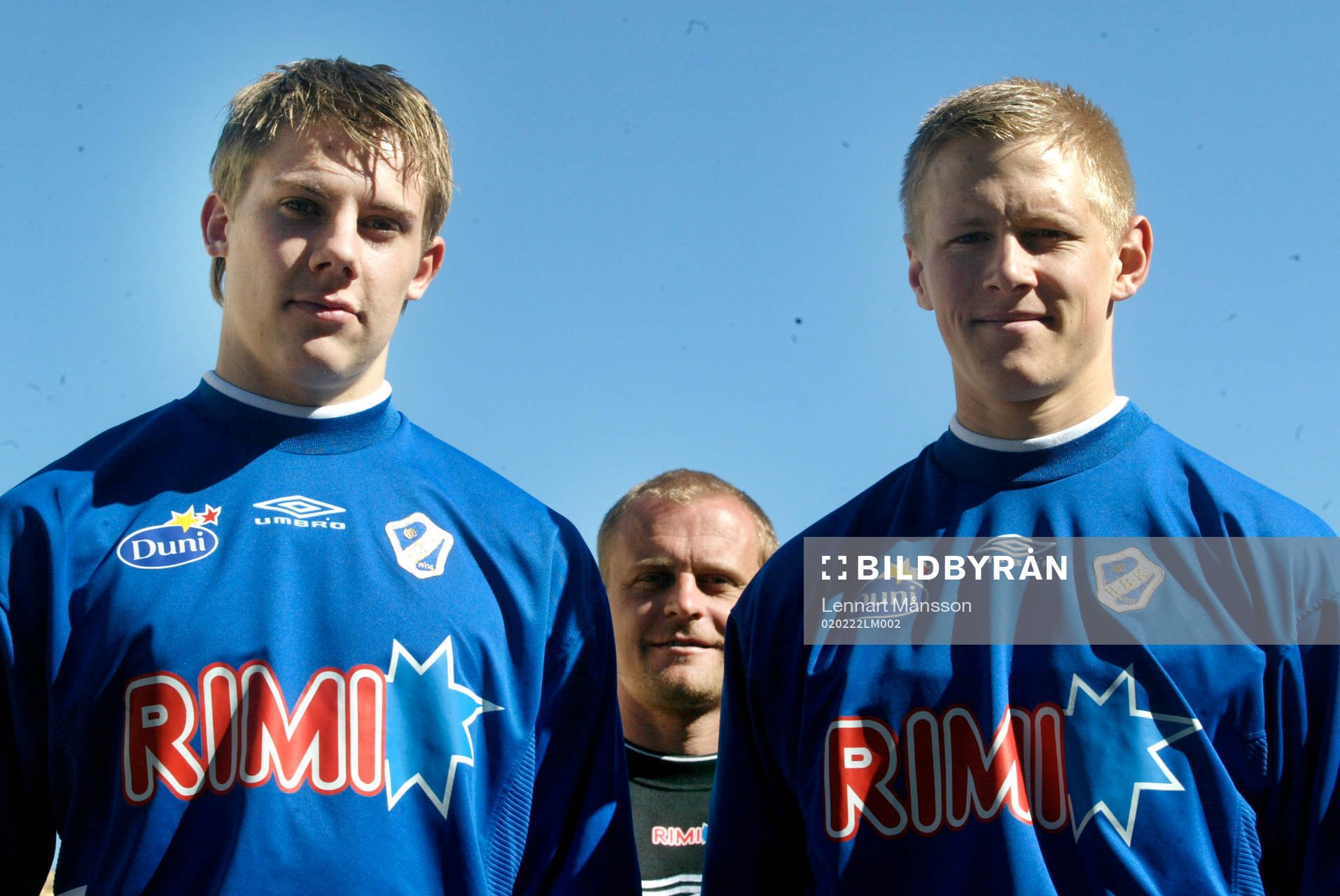 Jonas Thern med sina Värnamo-nyförvärv Patrik Ingelsten