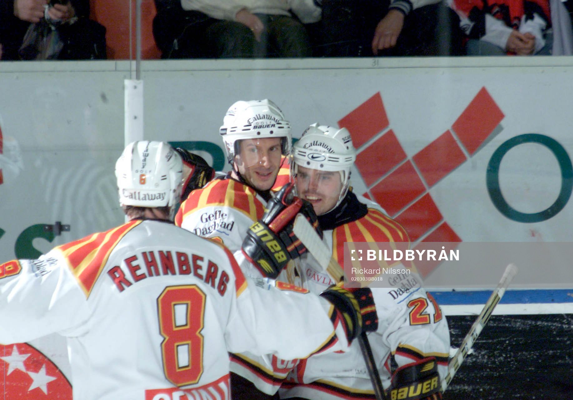 Tom Bisset och Ove Molin, Brynäs. Jubel